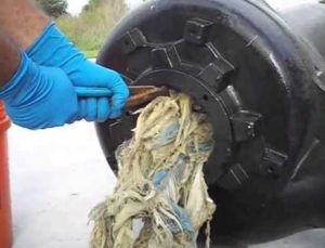 Flushable wipes wreak havoc on lift station pumps